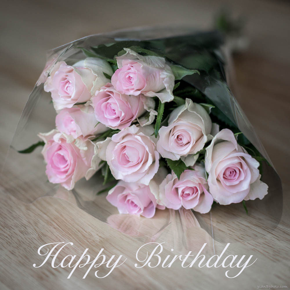 Happy birthday roses bouquet. Birthday card