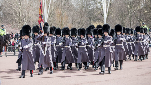 Marching guards in London