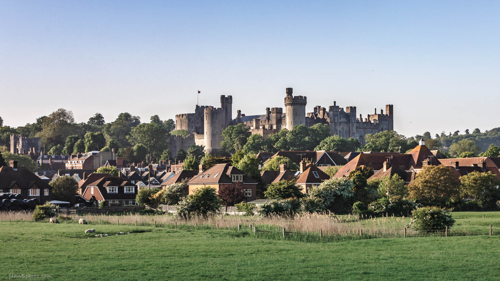 Arundel Castle on a hill 