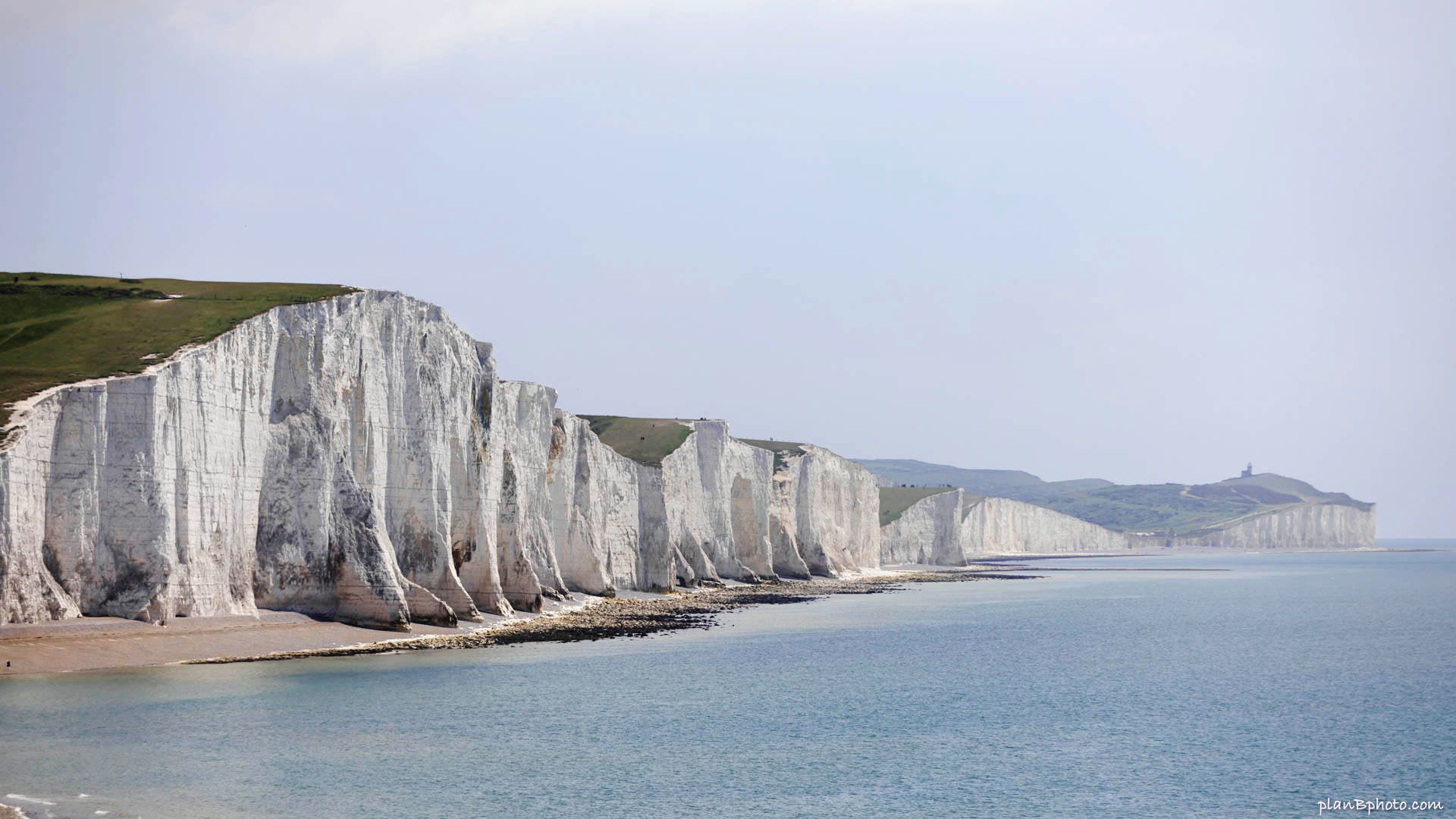Seven Sisters Chalk Cliffs and the sea
