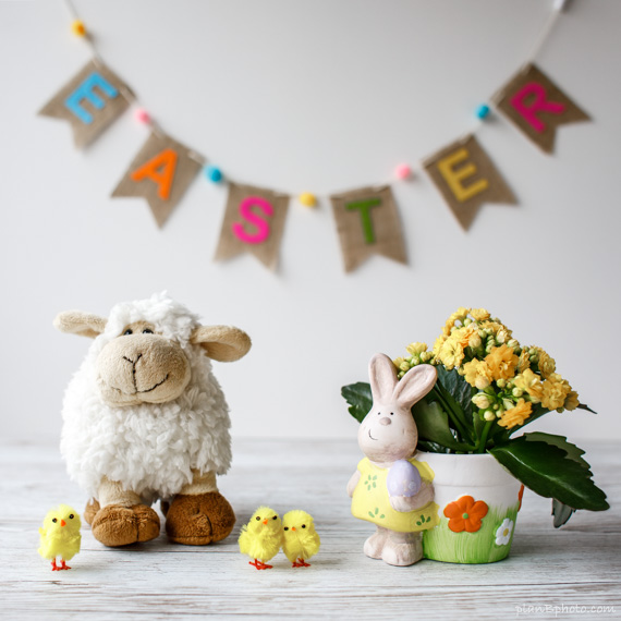 Easter image with ornaments and decorations