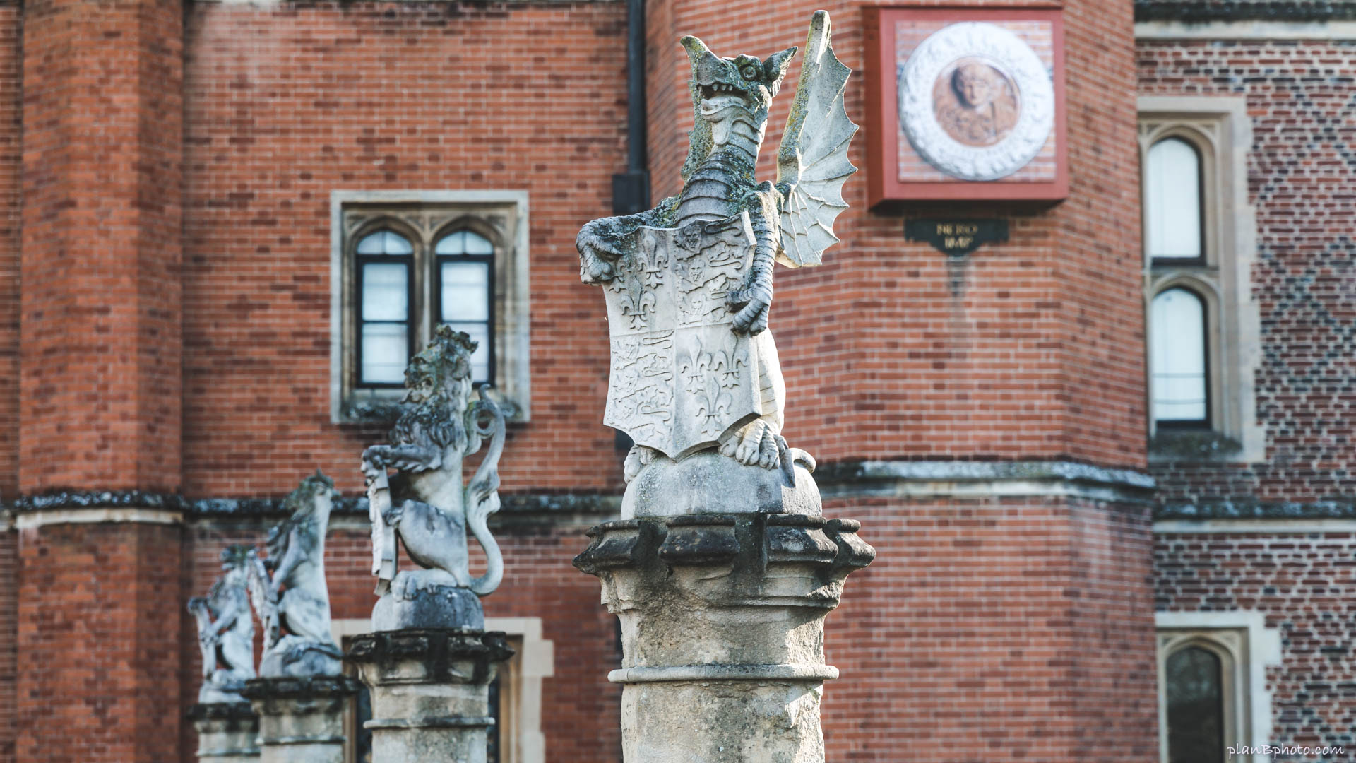 Hampton Court entrance with figures