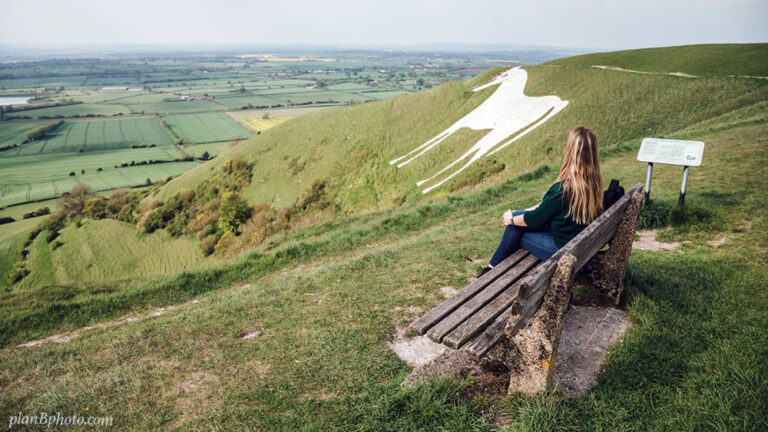 Giant hill figures of White Horses in England