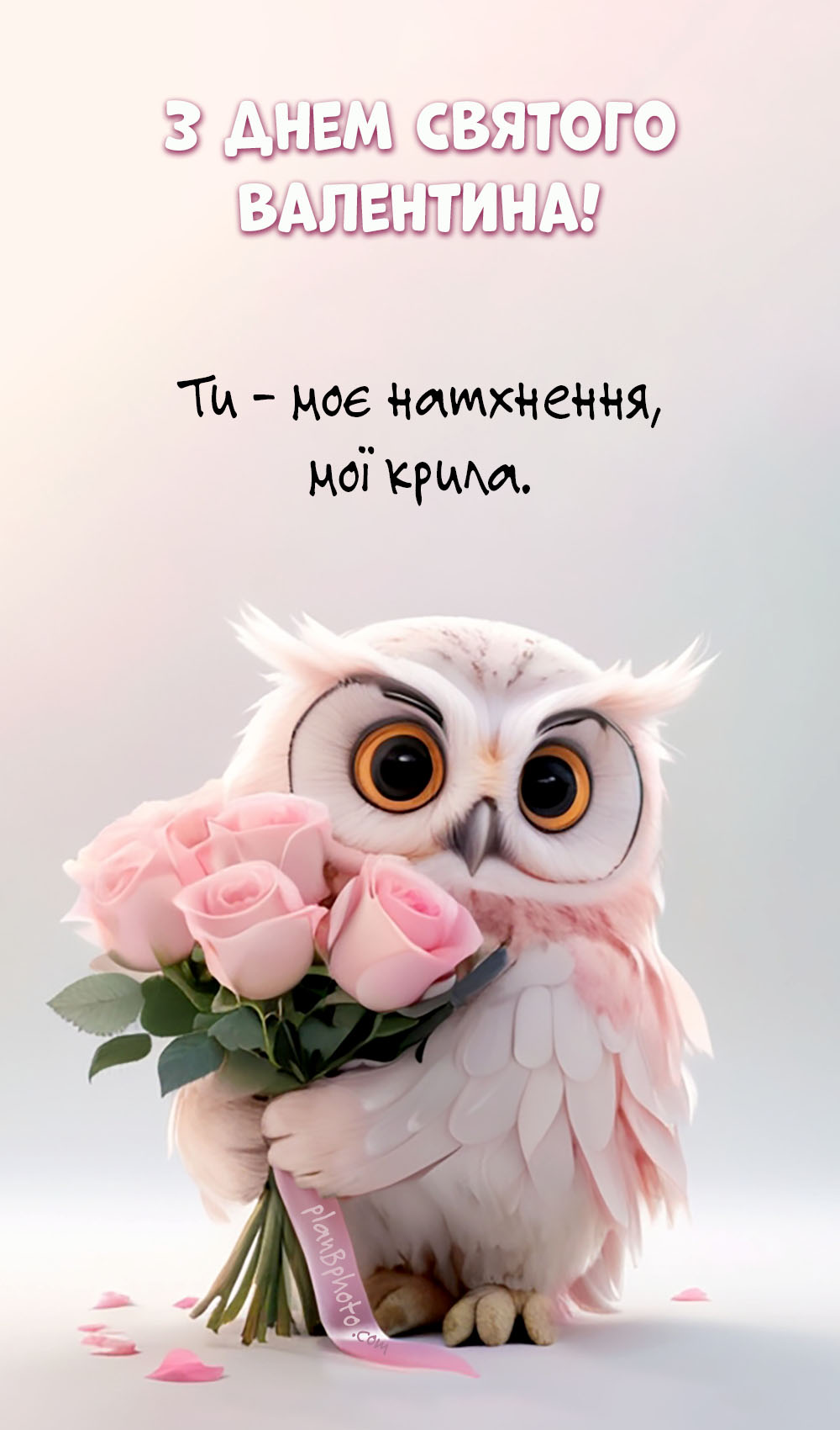 Картинка привітання з днем Валентина украхнською
