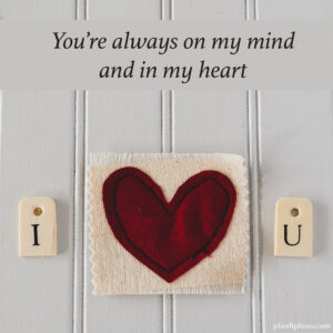 On my mind Valentines day card
