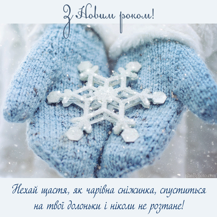 Чарівна сніжинка на рукавичках