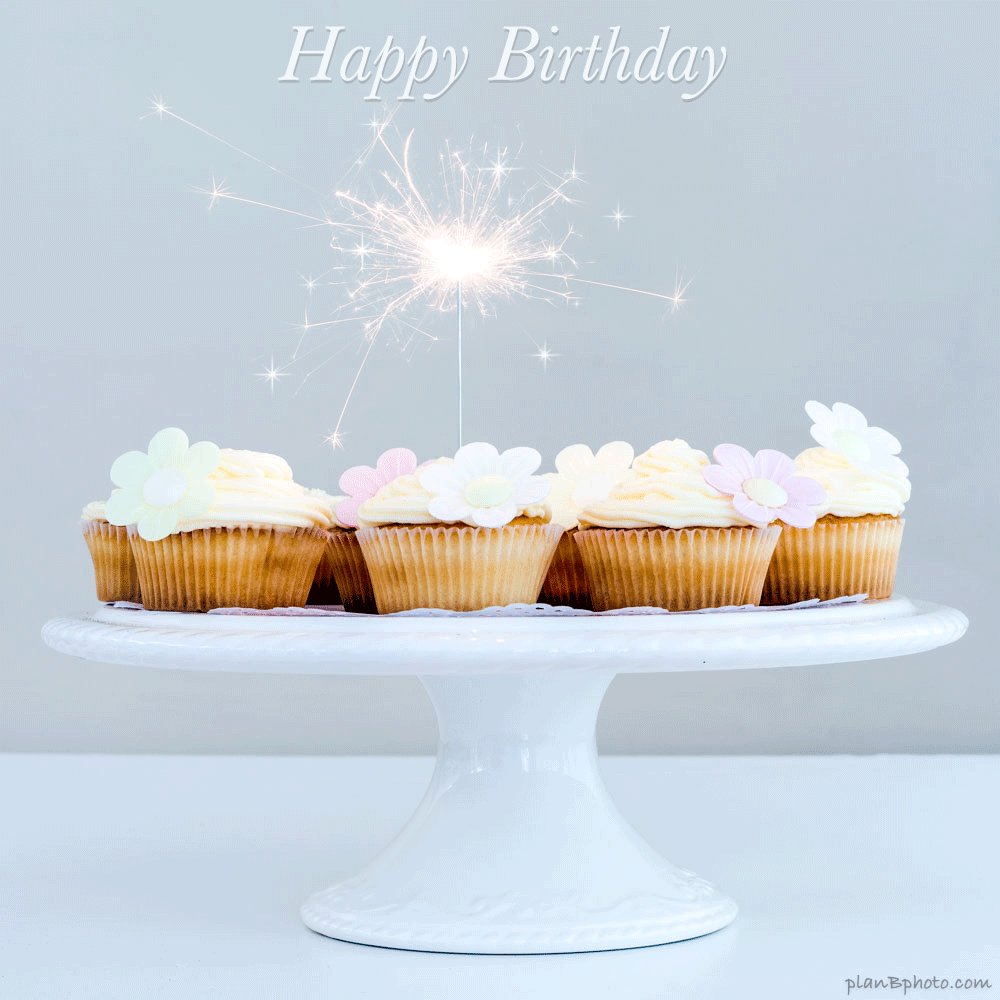 Cupcakes with sparkles gif