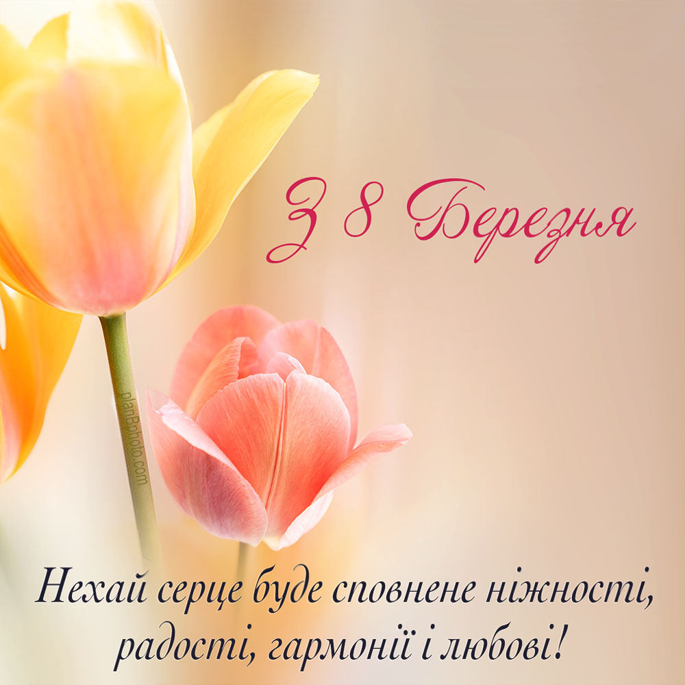 Вітання з 8 березня на українській мові